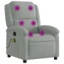 Sillón reclinable de masaje terciopelo gris claro de , Sillones - Ref: Foro24-371808, Precio: 215,42 €, Descuento: %