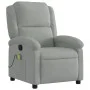 Sillón reclinable de masaje terciopelo gris claro de , Sillones - Ref: Foro24-371808, Precio: 215,42 €, Descuento: %