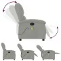 Sillón reclinable de masaje terciopelo gris claro de , Sillones - Ref: Foro24-371808, Precio: 215,42 €, Descuento: %