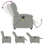 Sillón reclinable de masaje terciopelo gris claro de , Sillones - Ref: Foro24-371808, Precio: 218,51 €, Descuento: %