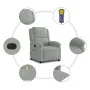 Sillón reclinable de masaje terciopelo gris claro de , Sillones - Ref: Foro24-371808, Precio: 215,42 €, Descuento: %