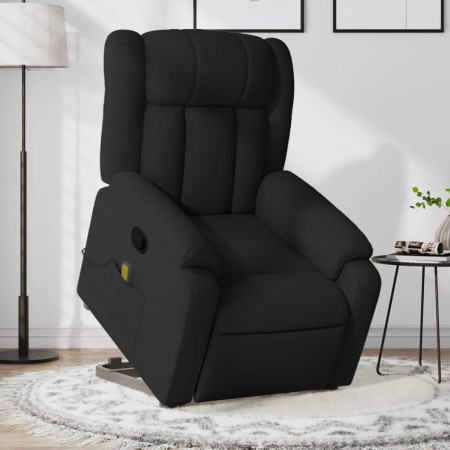 Sillón reclinable de masaje elevable tela negro en Sillones | Comprar online en Foru.es