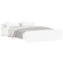 Estructura de cama con cabecero y piecero blanco 140x200 cm de , Camas y somieres - Ref: Foro24-3203747, Precio: 121,81 €, De...