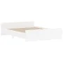 Estructura de cama con cabecero y piecero blanco 140x200 cm de , Camas y somieres - Ref: Foro24-3203747, Precio: 121,81 €, De...