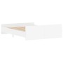 Estructura de cama con cabecero y piecero blanco 140x200 cm de , Camas y somieres - Ref: Foro24-3203747, Precio: 123,07 €, De...