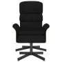 Sillón reclinable con reposapiés tela negro de , Sillones - Ref: Foro24-356612, Precio: 172,61 €, Descuento: %