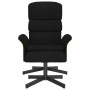Sillón reclinable con reposapiés tela negro de , Sillones - Ref: Foro24-356612, Precio: 174,69 €, Descuento: %