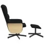 Sillón reclinable con reposapiés tela negro de , Sillones - Ref: Foro24-356612, Precio: 172,61 €, Descuento: %