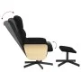 Sillón reclinable con reposapiés tela negro de , Sillones - Ref: Foro24-356612, Precio: 172,61 €, Descuento: %