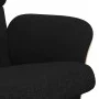 Sillón reclinable con reposapiés tela negro de , Sillones - Ref: Foro24-356612, Precio: 172,61 €, Descuento: %