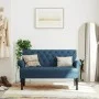 Banco con respaldo tela azul 120x62x75,5 cm de , Bancos - Ref: Foro24-372126, Precio: 188,20 €, Descuento: %