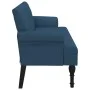 Banco con respaldo tela azul 120x62x75,5 cm de , Bancos - Ref: Foro24-372126, Precio: 188,20 €, Descuento: %