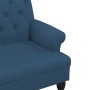 Banco con respaldo tela azul 120x62x75,5 cm de , Bancos - Ref: Foro24-372126, Precio: 179,09 €, Descuento: %