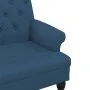 Banco con respaldo tela azul 120x62x75,5 cm de , Bancos - Ref: Foro24-372126, Precio: 188,20 €, Descuento: %