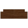 Estructura de cama con cabecero piecero roble marrón 140x200 cm de , Camas y somieres - Ref: Foro24-3203753, Precio: 122,75 €...
