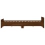 Estructura de cama con cabecero piecero roble marrón 140x200 cm de , Camas y somieres - Ref: Foro24-3203753, Precio: 122,75 €...