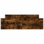 Estructura de cama con cabecero piecero roble ahumado 140x200cm de , Camas y somieres - Ref: Foro24-3203751, Precio: 126,90 €...
