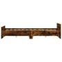 Estructura de cama con cabecero piecero roble ahumado 140x200cm de , Camas y somieres - Ref: Foro24-3203751, Precio: 126,90 €...
