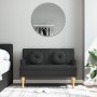 Banco con cojines tela negro 113x64,5x75,5 cm de , Bancos - Ref: Foro24-372132, Precio: 171,60 €, Descuento: %