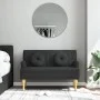 Banco con cojines tela negro 113x64,5x75,5 cm de , Bancos - Ref: Foro24-372132, Precio: 167,27 €, Descuento: %
