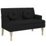 Banco con cojines tela negro 113x64,5x75,5 cm de , Bancos - Ref: Foro24-372132, Precio: 167,27 €, Descuento: %