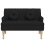 Banco con cojines tela negro 113x64,5x75,5 cm de , Bancos - Ref: Foro24-372132, Precio: 171,60 €, Descuento: %