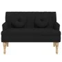 Banco con cojines tela negro 113x64,5x75,5 cm de , Bancos - Ref: Foro24-372132, Precio: 167,27 €, Descuento: %