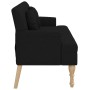 Banco con cojines tela negro 113x64,5x75,5 cm de , Bancos - Ref: Foro24-372132, Precio: 171,60 €, Descuento: %