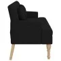 Banco con cojines tela negro 113x64,5x75,5 cm de , Bancos - Ref: Foro24-372132, Precio: 167,27 €, Descuento: %