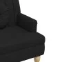 Banco con cojines tela negro 113x64,5x75,5 cm de , Bancos - Ref: Foro24-372132, Precio: 167,27 €, Descuento: %
