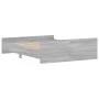Sonoma gray bed frame with headboard and footboard 160x200 cm by , Beds and slatted bases - Ref: Foro24-3203766, Price: 141,4...