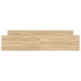 Estructura de cama con cabecero piecero roble Sonoma 180x200 cm de , Camas y somieres - Ref: Foro24-3203770, Precio: 175,81 €...