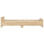 Estructura de cama con cabecero piecero roble Sonoma 180x200 cm de , Camas y somieres - Ref: Foro24-3203770, Precio: 175,81 €...