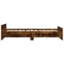 Estructura de cama con cabecero piecero roble ahumado 180x200cm de , Camas y somieres - Ref: Foro24-3203772, Precio: 165,72 €...