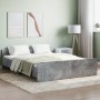 Estructura de cama con cabecero piecero gris hormigón 160x200cm de , Camas y somieres - Ref: Foro24-3203764, Precio: 153,86 €...