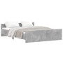 Estructura de cama con cabecero piecero gris hormigón 160x200cm de , Camas y somieres - Ref: Foro24-3203764, Precio: 153,86 €...