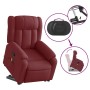 Sillón reclinable de masaje elevable tela rojo tinto en Sillones | Comprar online en Foru.es