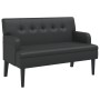 Banco con respaldo cuero sintético negro 112x65,5x75 cm de , Bancos - Ref: Foro24-372153, Precio: 196,41 €, Descuento: %