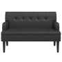 Banco con respaldo cuero sintético negro 112x65,5x75 cm de , Bancos - Ref: Foro24-372153, Precio: 196,41 €, Descuento: %
