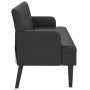 Banco con respaldo cuero sintético negro 112x65,5x75 cm de , Bancos - Ref: Foro24-372153, Precio: 196,41 €, Descuento: %