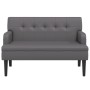 Banco con respaldo cuero sintético gris 112x65,5x75 cm de , Bancos - Ref: Foro24-372151, Precio: 177,19 €, Descuento: %