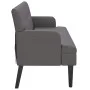 Banco con respaldo cuero sintético gris 112x65,5x75 cm de , Bancos - Ref: Foro24-372151, Precio: 173,15 €, Descuento: %