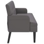 Banco con respaldo cuero sintético gris 112x65,5x75 cm de , Bancos - Ref: Foro24-372151, Precio: 177,19 €, Descuento: %