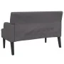 Banco con respaldo cuero sintético gris 112x65,5x75 cm de , Bancos - Ref: Foro24-372151, Precio: 173,15 €, Descuento: %