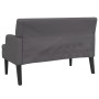 Banco con respaldo cuero sintético gris 112x65,5x75 cm de , Bancos - Ref: Foro24-372151, Precio: 177,19 €, Descuento: %