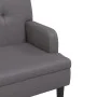 Banco con respaldo cuero sintético gris 112x65,5x75 cm de , Bancos - Ref: Foro24-372151, Precio: 173,15 €, Descuento: %