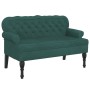 Banco con respaldo terciopelo verde oscuro 119,5x64,5x75 cm de , Bancos - Ref: Foro24-372158, Precio: 227,73 €, Descuento: %