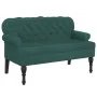 Bench with dark green velvet backrest 119.5x64.5x75 cm by , Banks - Ref: Foro24-372158, Price: 215,22 €, Discount: %