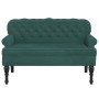 Banco con respaldo terciopelo verde oscuro 119,5x64,5x75 cm de , Bancos - Ref: Foro24-372158, Precio: 227,73 €, Descuento: %