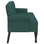 Banco con respaldo terciopelo verde oscuro 119,5x64,5x75 cm de , Bancos - Ref: Foro24-372158, Precio: 227,73 €, Descuento: %